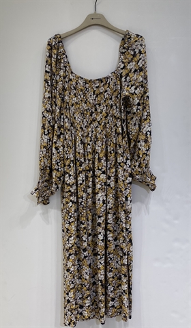Soaked In Luxury - SLZaya Smock Dress, Brown Lentil Flickering Floral